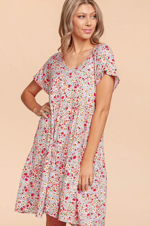 Lydia Lilac Floral Dress In Plus
