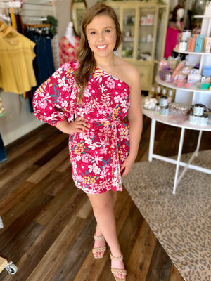 Day in Paradise One Shoulder Dress