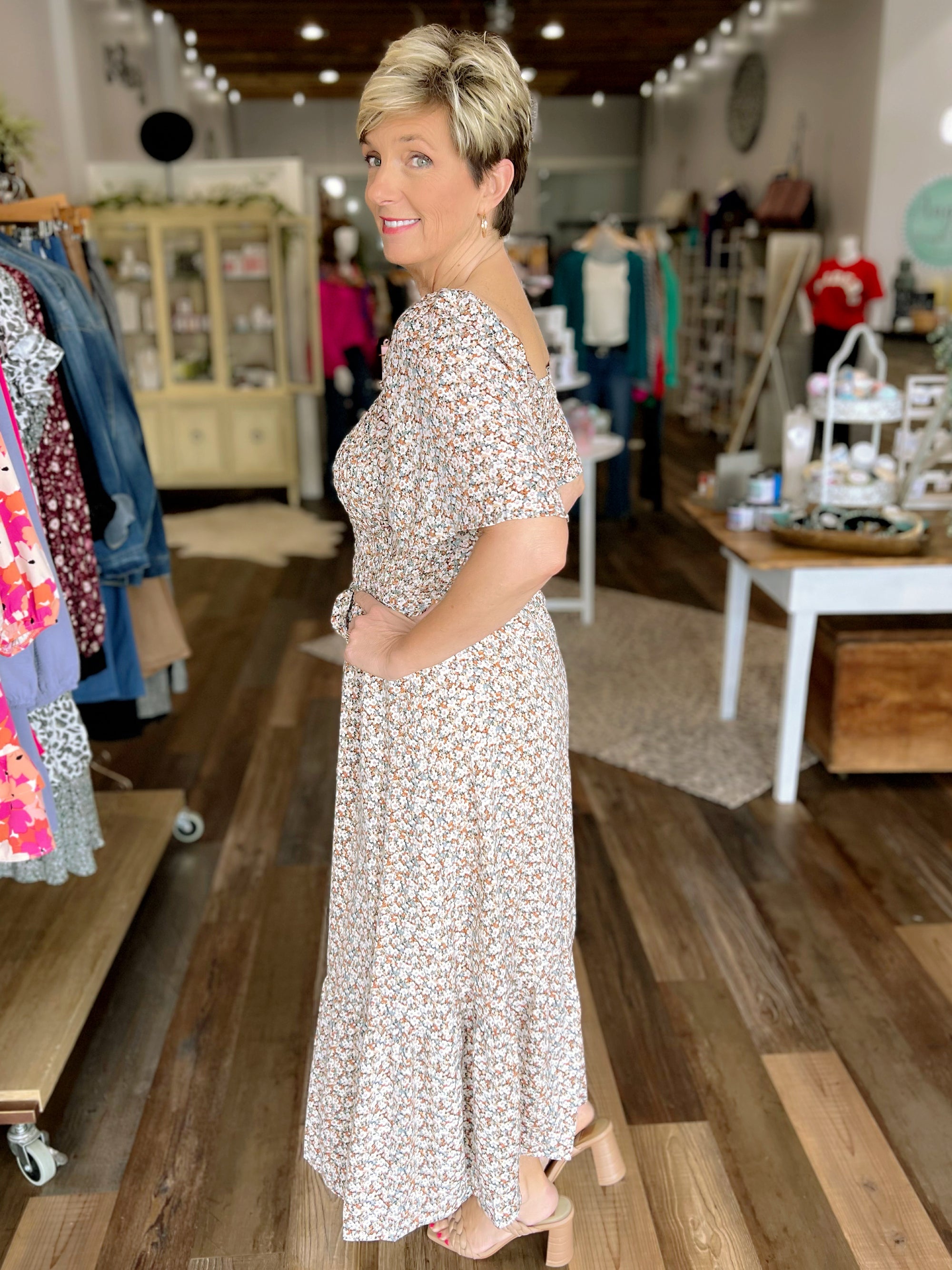 Garden Party Floral Smocked Dress