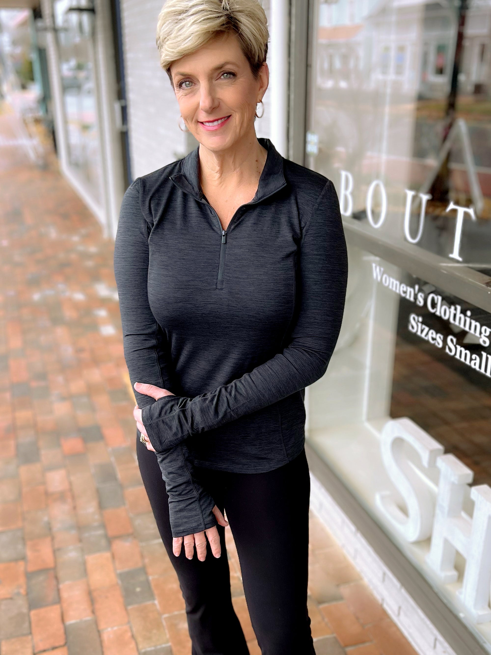 Half-Zip Pullover Top