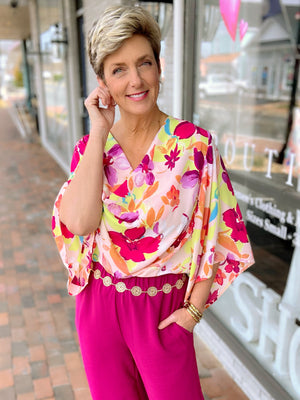 Feels Like Paradise Cowl Neck Blouse