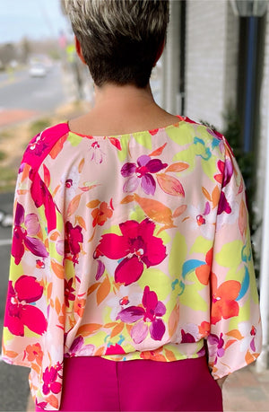 Feels Like Paradise Cowl Neck Blouse