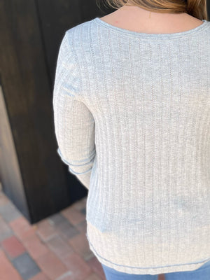 Textured Button Up Top