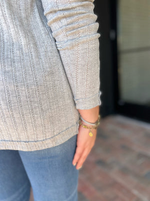 Textured Button Up Top