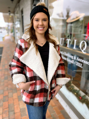 Sherpa Jacket in Plaid