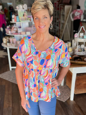 Mix It Up Floral Babydoll Top