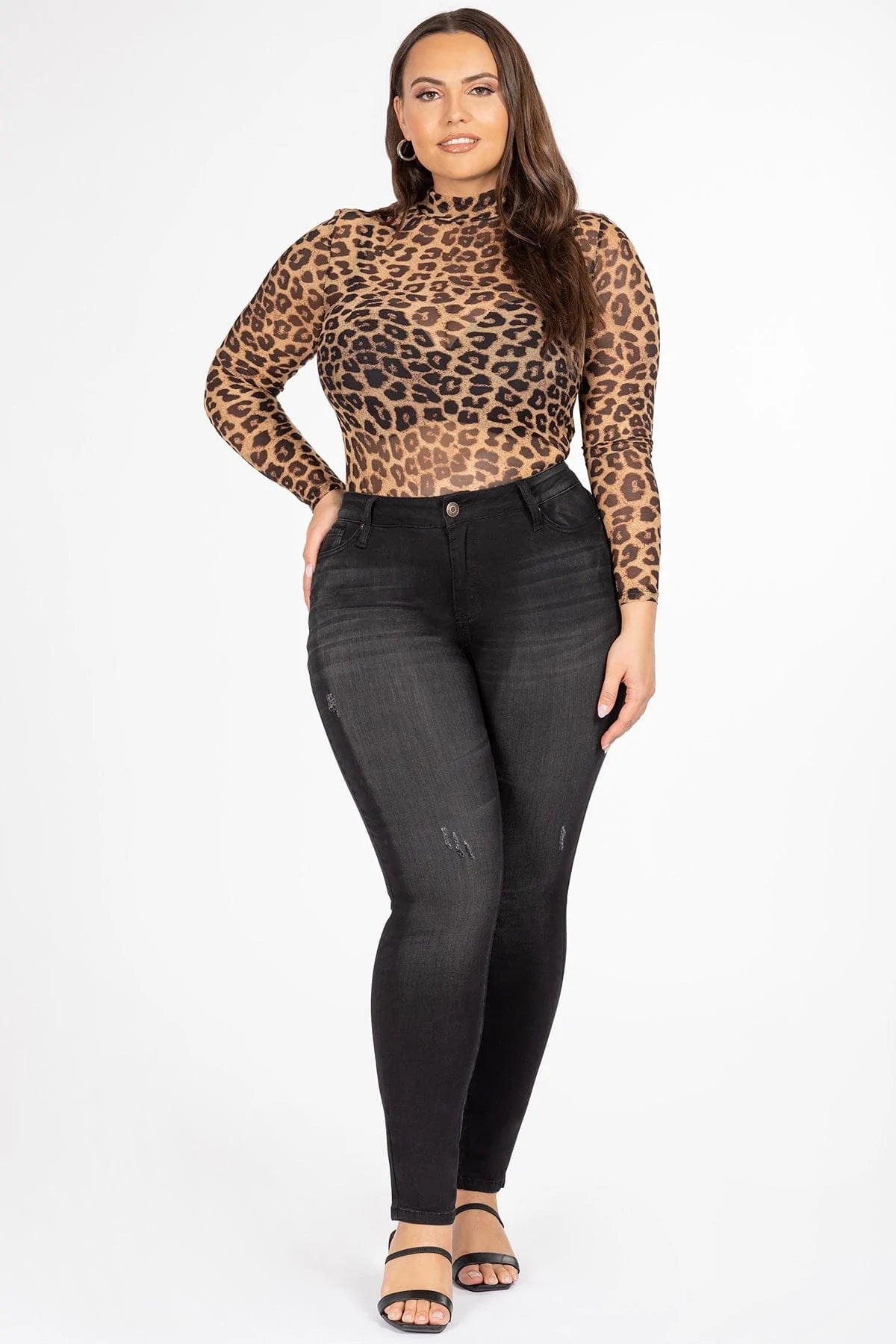 Plus Black High Waisted Jeggings, Plus Size