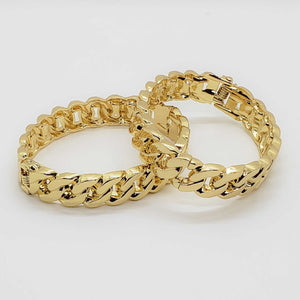 Hinged Gold Chain Bracelet