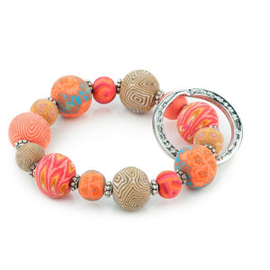 Coral Crush Small Wrist Keychain